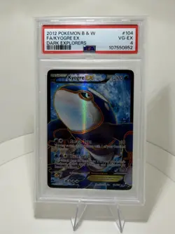 Pokemon Kyogre EX Full Art Holo Ultra Rare Dark Explorers PSA 4 2012 104/108 - Image 1