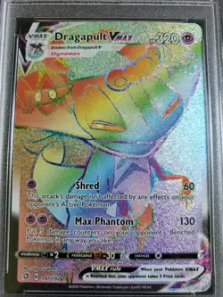 Pokemon Rebel Clash Dragapult VMax 197/192 PSA 10 (Secret/Rainbow Rare) - Image 3