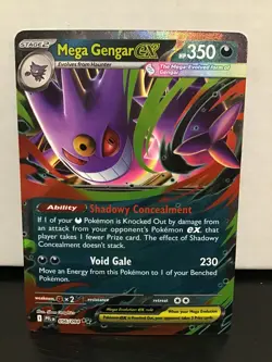 Mega Gengar ex 056/094 Pokemon Phantasmal Flames Double Rare - Image 1
