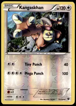 Kangaskhan 75/124 Uncommon Fates Collide Pokemon Reverse Holo Near Mint - Image 1