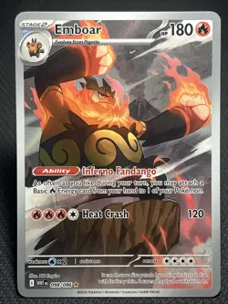 Emboar 098/086 Holo Illustration Rare White Flare Pokemon English NM - Image 1