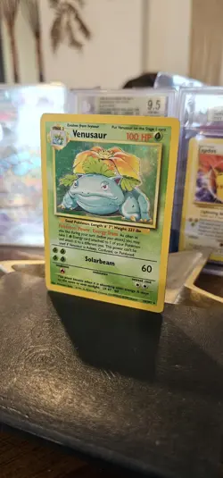 Venusaur 15/102 Base Set WOTC 1999 Pokemon Card Holo Rare Unlimited LP- - Image 2