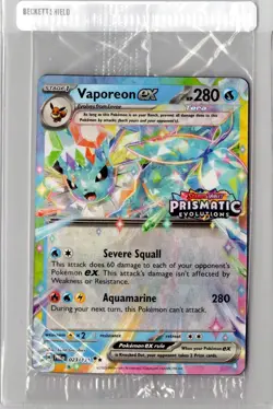 Vaporeon EX 023/131 Pokemon TCG Prismatic Evolutions Stamped Promo SEALED - Image 1