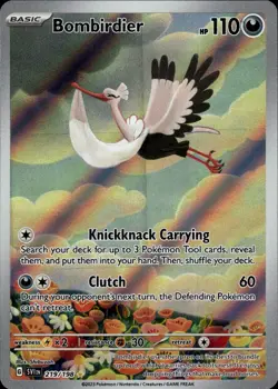 Bombirdier 219/198 Scarlet & Violet Base Set Illustration Rare Pokemon TCG Mint - Image 1