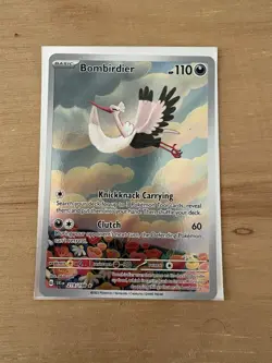Pokemon TCG Bombirdier Scarlet Violet Base Set Rare Card 219/198 - Image 1