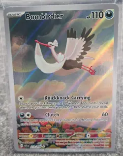 Pokemon TCG Bombirdier Scarlet Violet Base Set Rare Card 219/198 - Image 1