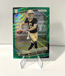 2025 Panini Prizm Tyler Shough Green Wave #327 RC Rookie New Orleans Saints - Image 1