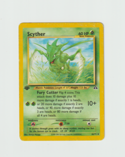 Scyther 46/75 Neo Discovery 1st Edition Uncommon Pokemon Card LP - Image 3