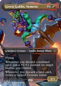 MTG Green Goblin, Nemesis - Borderless, Marvel's Spider-Man Eternal, Lightly Pla - Image 1