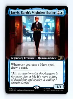 Jarvis, Earth's Mightiest Butler Extended Art MTG Commander: Marvel Super Heroes - Image 1