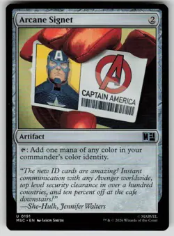 Arcane Signet (0191) Uncommon Commander: Marvel Super Heroes 191 MTG NM 2026 - Image 1