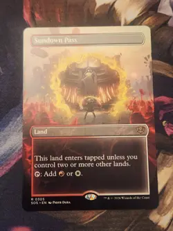 MTG Sundown Pass - Borderless - Secrets Of Strixhaven NM - Image 1