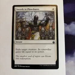 Swords to Plowshares 110 Uncommon Battlebond Magic: The Gathering LP - Image 1