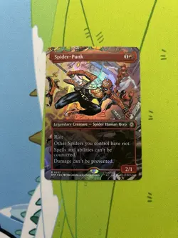 FOIL Spider-Punk Borderless MTG Marvel’s Spider-Man Magic The Gathering Card - Image 1