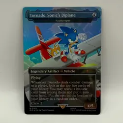 Magic The Gathering Tornado Sonic's Biplane 2100 Secret Lair Foil MTG Sonic Card - Image 2