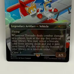 Magic The Gathering Tornado Sonic's Biplane 2100 Secret Lair Foil MTG Sonic Card - Image 3