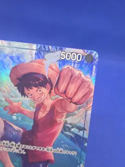 JAPANESE One Piece Premium Booster The Best Monkey D Luffy P-055 Full Art NM - Image 4