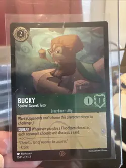 Bucky - Squirrel Squeak Tutor 15 Disney Lorcana Promo Cards Cold Foil - Image 1