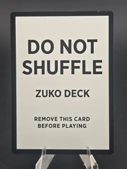 Zuko Tutorial Theme Card Avatar The Last Airbender MTG NM - Image 2