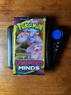 Pokemon Sun & Unified Minds Mini Pack - 3 Cards - TCG Mew Mewtwo artwork - Image 1