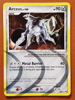 Arceus AR9 Metal Type Platinum Arceus Holo Rare Pokemon TCG Card - LP MP - Image 1