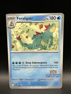 Miscut Feraligatr 213 - Pokemon Illustration Contest 2024 Promo Card - NM - Image 1