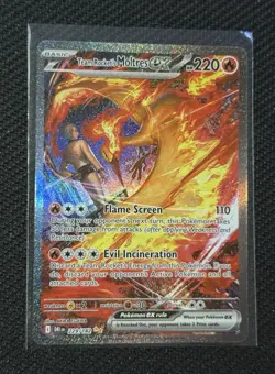 Team Rocket's Moltres ex 229/182 Sv10 Destined Rivals SIR Holo Full Art 220HP - Image 1