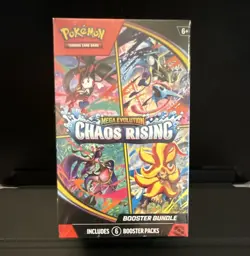 Pokemon TCG Mega Evolution Chaos Rising Booster Bundle Box 6 Packs English 2025 - Image 1