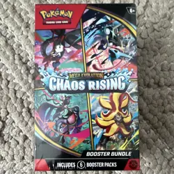 Pokemon TCG Mega Evolution: Chaos Rising Booster Bundle 6 Packs English - Image 1
