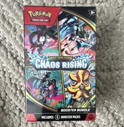 Pokemon TCG Mega Evolution Chaos Rising Booster Bundle 6 Packs English 2026 - Image 1