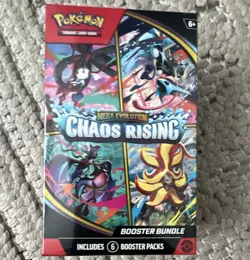 Pokemon TCG Mega Evolution—Chaos Rising Booster Bundle 6 Packs English 2026 - Image 1