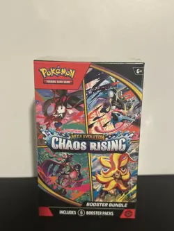 Pokemon TCG Mega Evolution Chaos Rising Booster Bundle 6 Packs New Sealed - Image 1