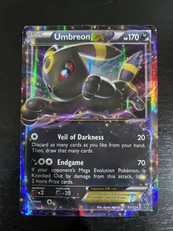 Umbreon EX 55/124 Fates Collide Ultra Rare Holo Pokemon TCG Card 2016 - Image 1