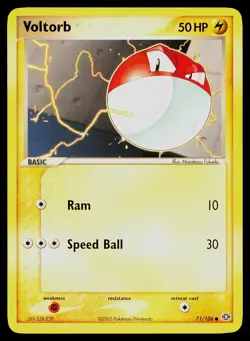 Pokemon Card Emerald Voltorb 71/106 Common - Image 1