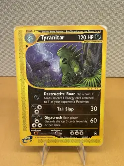 Tyranitar 40/147 Expedition Base Set Pokemon Card Rare e-Reader - Image 1