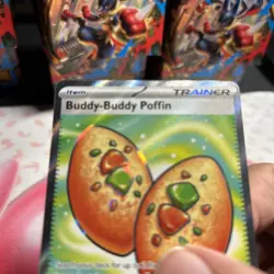 Buddy Buddy Poffin 167/132 Mega Evolution Full Art Secret Rare Pokemon Card NM - Image 3