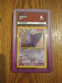 Pokemon TCG Gengar Fossil Holo Rare Card 5/62 ACE 6 EX-MT - Graded Card Bundle - Image 1