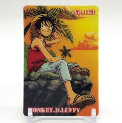Monkey . D . Luffy One Piece Gummy Card Trading Card TCG BANDAI 2004 #163 - Image 1