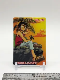 Monkey . D . Luffy One Piece Gummy Card Trading Card TCG BANDAI 2004 #163 - Image 2