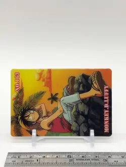 Monkey . D . Luffy One Piece Gummy Card Trading Card TCG BANDAI 2004 #163 - Image 3