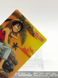 Monkey . D . Luffy One Piece Gummy Card Trading Card TCG BANDAI 2004 #163 - Image 4