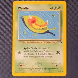 Weedle 70/75 - Neo Discovery - Common Vintage WOTC Pokemon Card - M / NM - Image 1