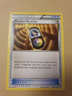 RANDOM RECEIVER 109/124 XY FATES COLLIDE POKEMON TRAINER CARD - Image 1
