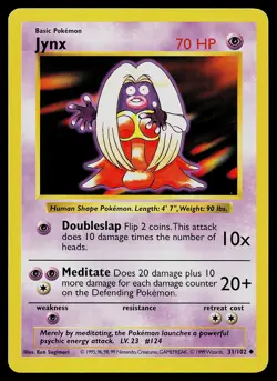 Pokemon Card - Jynx Base Set (Shadowless) 31/102 Uncommon - Image 1