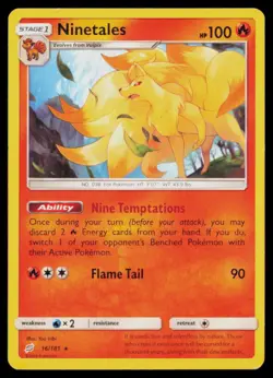 NINETALES 16/181 TEAM UP POKEMON CARD NEAR MINT - Image 1