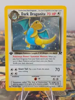 Dark Dragonite Pokemon Card 1st Edition Team Rocket 16/82 NM - Image 1