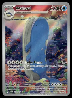 Pokemon Cards Wailord 162/159 Journey Together Illustration Rare NM - Image 1