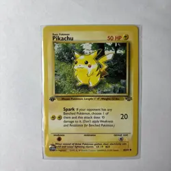 1st Edition Pikachu 60/64 Jungle Non-Holo Vintage WOTC Pokemon Card - Image 1
