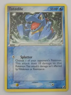 Pokemon TCG Totodile 78/115 EX Unseen Forces 2005 - Vintage Common Card NM - Image 1