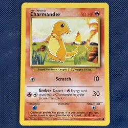 Charmander 46/102 - Base Set - Common Pokemon Card - MP - Image 1